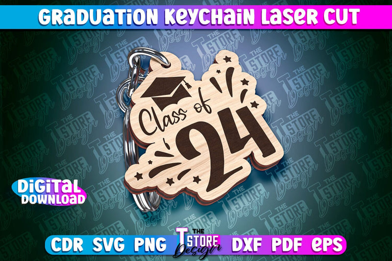 Graduation Keychain Laser Cut | School Quotes | CNC File SVG The T Store Design 
