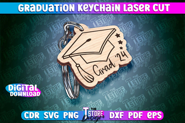 Graduation Keychain Laser Cut | School Quotes | CNC File SVG The T Store Design 