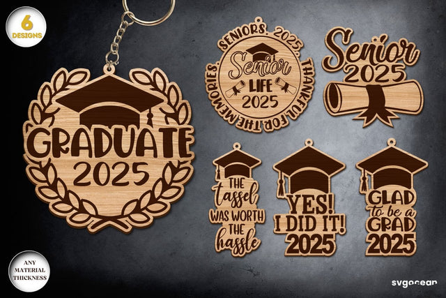 Graduation Keychaine Laser Cut Bundle SVG SvgOcean 