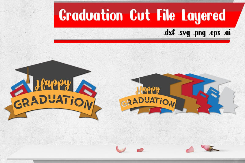 Graduation Layered - Laser Cut Files - So Fontsy