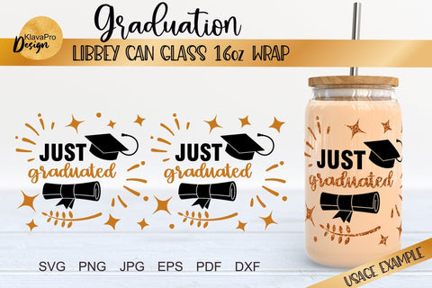 Graduation Libbey glass 16oz | Can glass wrap svg Bundle SVG Klava P 