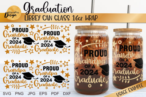 Graduation Libbey glass 16oz | Can glass wrap svg Bundle SVG Klava P 