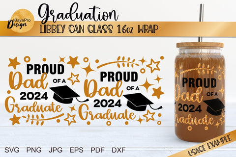 Graduation Libbey glass 16oz | Can glass wrap svg Bundle SVG Klava P 