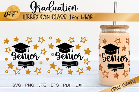 Graduation Libbey glass 16oz | Can glass wrap svg Bundle SVG Klava P 