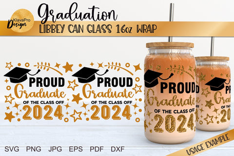 Graduation Libbey glass 16oz | Can glass wrap svg Bundle SVG Klava P 