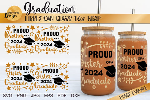 Graduation Libbey glass 16oz | Can glass wrap svg Bundle SVG Klava P 