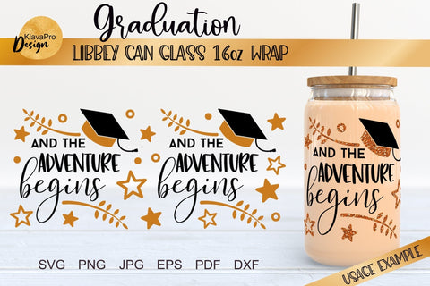 Graduation Libbey glass 16oz | Can glass wrap svg Bundle SVG Klava P 