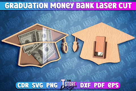 Graduation Money Bank Laser Cut | Grad 2024 Box Laser Cut Design SVG The T Store Design 