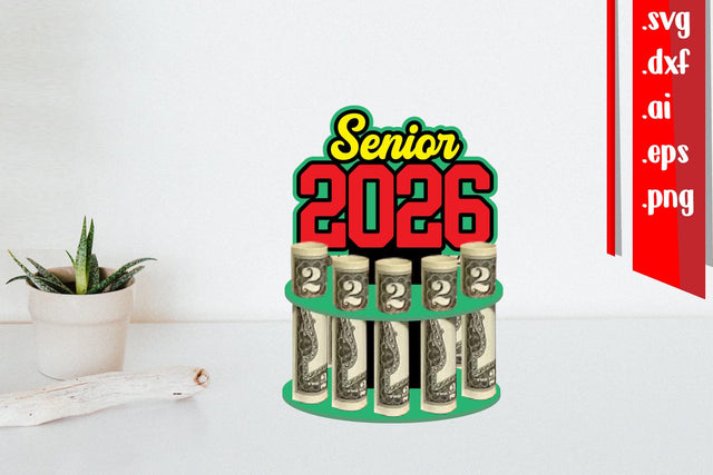 Graduation Money Cake DIY, Graduation Gift, 3D Class of 2026 SVG zafrans studio 