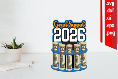 Graduation Money Cake DIY, Graduation Gift, 3D Class of 2026 SVG zafrans studio 