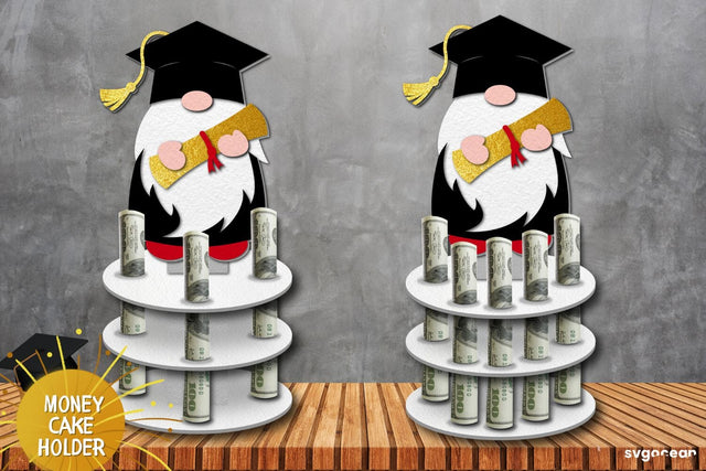 Graduation Money Cake Gnome | Money Holder | Layered SVG SVG SvgOcean 