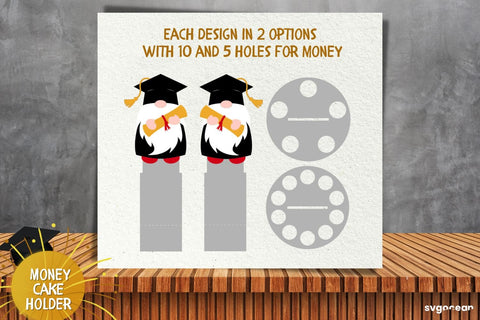 Graduation Money Cake Gnome | Money Holder | Layered SVG SVG SvgOcean 