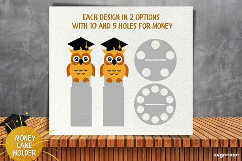 Graduation Money Cake Owl | Money Holder | Layered SVG SVG SvgOcean 