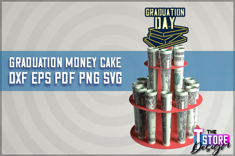 Graduation Money Cake SVG Bundle | Money Holder SVG Design | Gift SVG Design SVG The T Store Design 