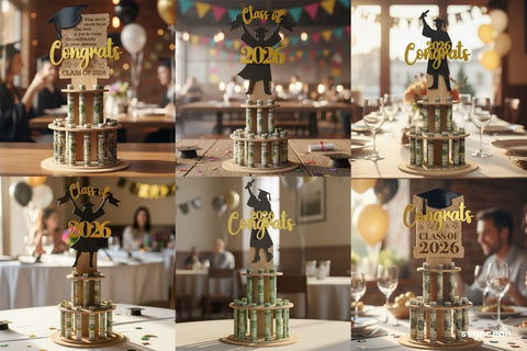 Graduation Money Cake SVG Bundle SVG SvgOcean 