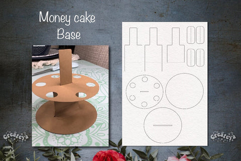 Graduation money cake SVG Graduation Bundle Money holder SVG Cardstock money cake SVG Createya Design 