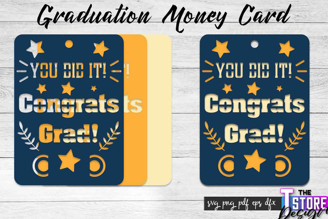 Graduation Money Card SVG | Glad To Be Grad SVG Design | Grad SVG Quotes SVG The T Store Design 