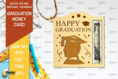 Graduation Money Card SVG. Money Holder Laser Cut SVG Evgenyia Guschina 