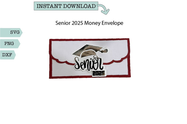Graduation Money Gift Envelope SVG | Senior 2025 | Graduation Cap Design SVG Sharia Morton Designs 
