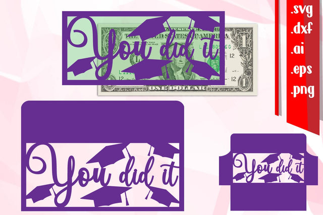 Graduation Money Holder, DIY Gift Graduated SVG zafrans studio 