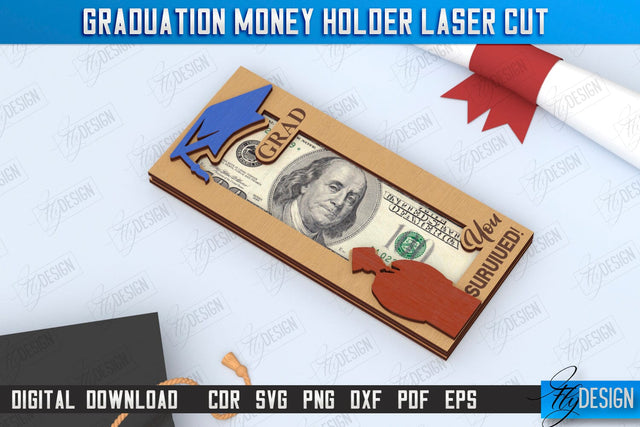 Graduation Money Holder | Grad 2025 | Graduation Gift Idea | Money Card | CNC File SVG Fly Design 