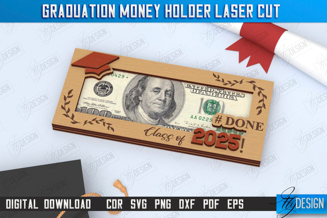 Graduation Money Holder | Grad 2025 | Graduation Gift Idea | Money Card | CNC File SVG Fly Design 