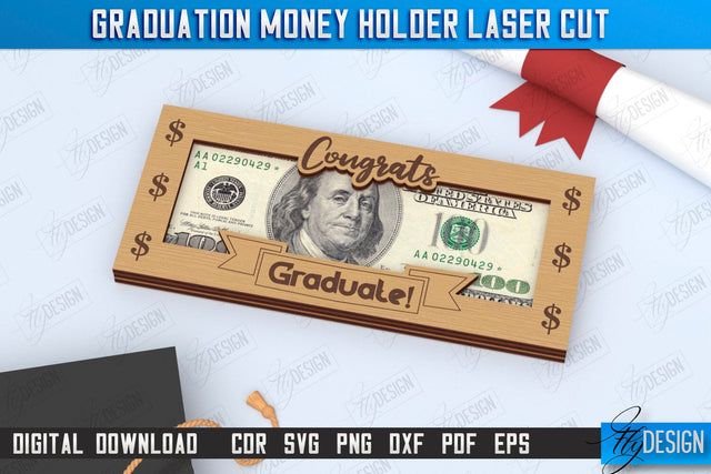 Graduation Money Holder | Grad 2025 | Graduation Gift Idea | Money Card | CNC File SVG Fly Design 