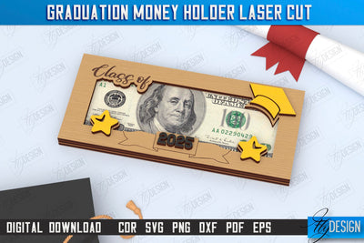 Graduation Money Holder | Grad 2025 | Graduation Gift Idea | Money Card | CNC File SVG Fly Design 
