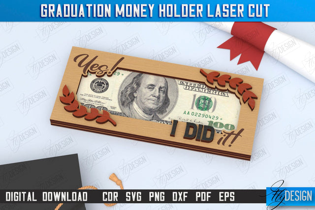 Graduation Money Holder | Grad 2025 | Graduation Gift Idea | Money Card | CNC File SVG Fly Design 