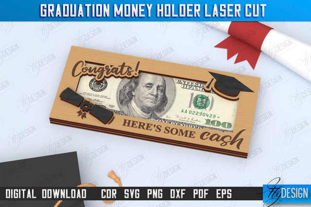 Graduation Money Holder | Grad 2025 | Graduation Gift Idea | Money Card | CNC File SVG Fly Design 