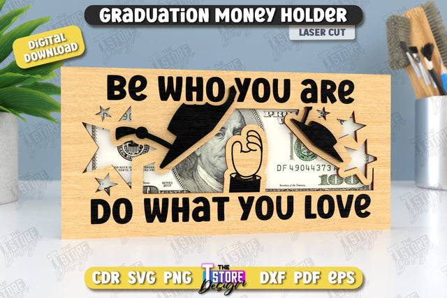 Graduation Money Holder | Grad 2025 | Graduation Gift Idea | Money Card | CNC File SVG The T Store Design 