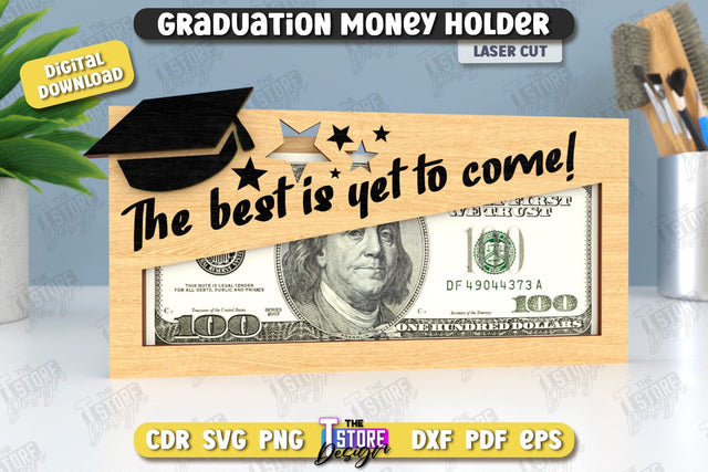 Graduation Money Holder | Grad 2025 | Graduation Gift Idea | Money Card | CNC File SVG The T Store Design 