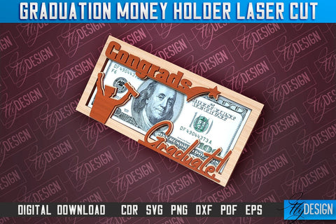 Graduation Money Holder Laser Cut Bundle | Money Holder Design | Gift SVG Design SVG Fly Design 