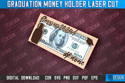 Graduation Money Holder Laser Cut | Money Holder Design | Gift SVG Design SVG Fly Design 