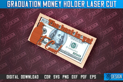 Graduation Money Holder Laser Cut | Money Holder Design | Gift SVG Design SVG Fly Design 