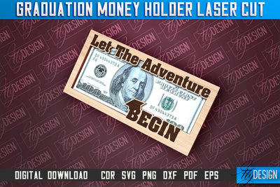 Graduation Money Holder Laser Cut | Money Holder Design | Gift SVG Design SVG Fly Design 
