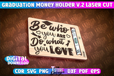 Graduation Money Holder Laser Cut | Money Holder Design | Gift SVG Design SVG The T Store Design 