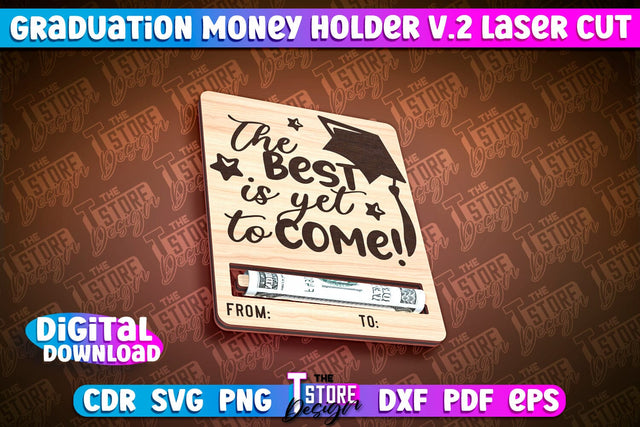 Graduation Money Holder Laser Cut | Money Holder Design | Gift SVG Design SVG The T Store Design 