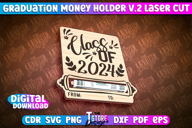 Graduation Money Holder Laser Cut | Money Holder Design | Gift SVG Design SVG The T Store Design 