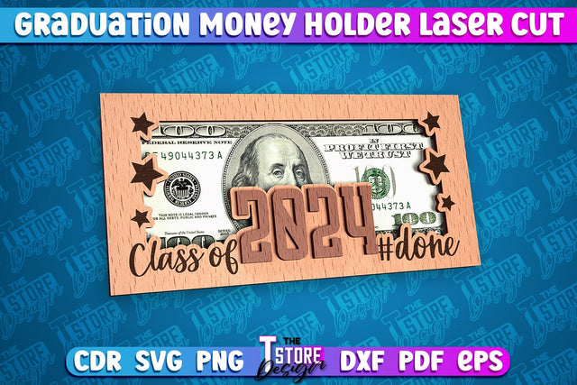 Graduation Money Holder Laser Cut | Money Holder Design | Gift SVG Design SVG The T Store Design 