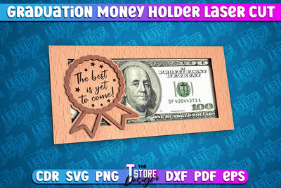 Graduation Money Holder Laser Cut | Money Holder Design | Gift SVG Design SVG The T Store Design 