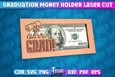 Graduation Money Holder Laser Cut | Money Holder Design | Gift SVG Design SVG The T Store Design 