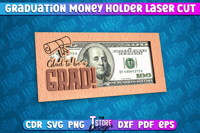 Graduation Money Holder Laser Cut | Money Holder Design | Gift SVG Design SVG The T Store Design 