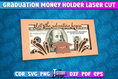 Graduation Money Holder Laser Cut | Money Holder Design | Gift SVG Design SVG The T Store Design 