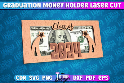 Graduation Money Holder Laser Cut | Money Holder Design | Gift SVG Design SVG The T Store Design 