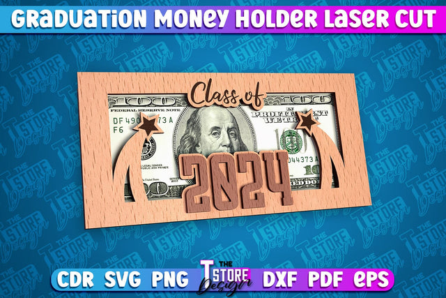 Graduation Money Holder Laser Cut | Money Holder Design | Gift SVG Design SVG The T Store Design 