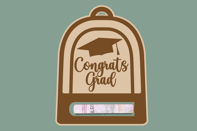 Graduation Money Holder Laser Engraving SVG zafrans studio 