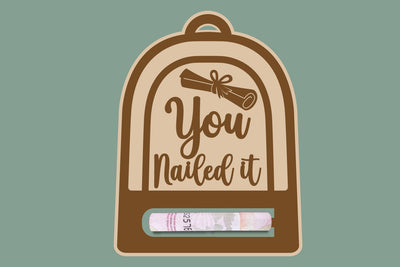 Graduation Money Holder Laser Engraving SVG zafrans studio 