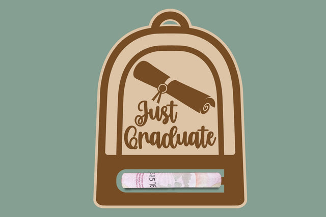 Graduation Money Holder Laser Engraving SVG zafrans studio 