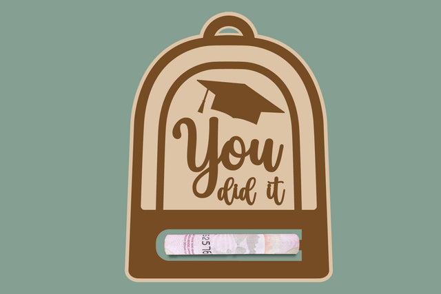 Graduation Money Holder Laser Engraving SVG zafrans studio 